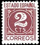 Spain - 1940 - Numbers - 2 CTS - Auburn - Spain, numbers - Edifil 915 - Numbers - 0